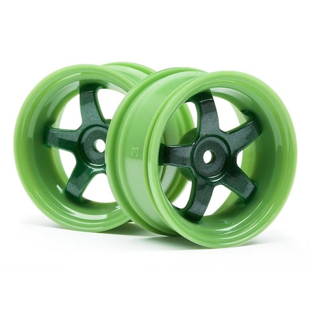 Time2Play 26 x 3 mm Work Meister S1 Wheel Offset, Green - 2 Piece TI2991857